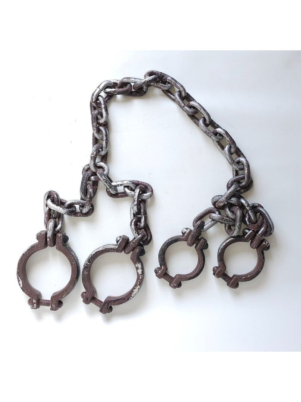 FUN Halloween plastic Metal Look Chain Light Weight Shackles 60"